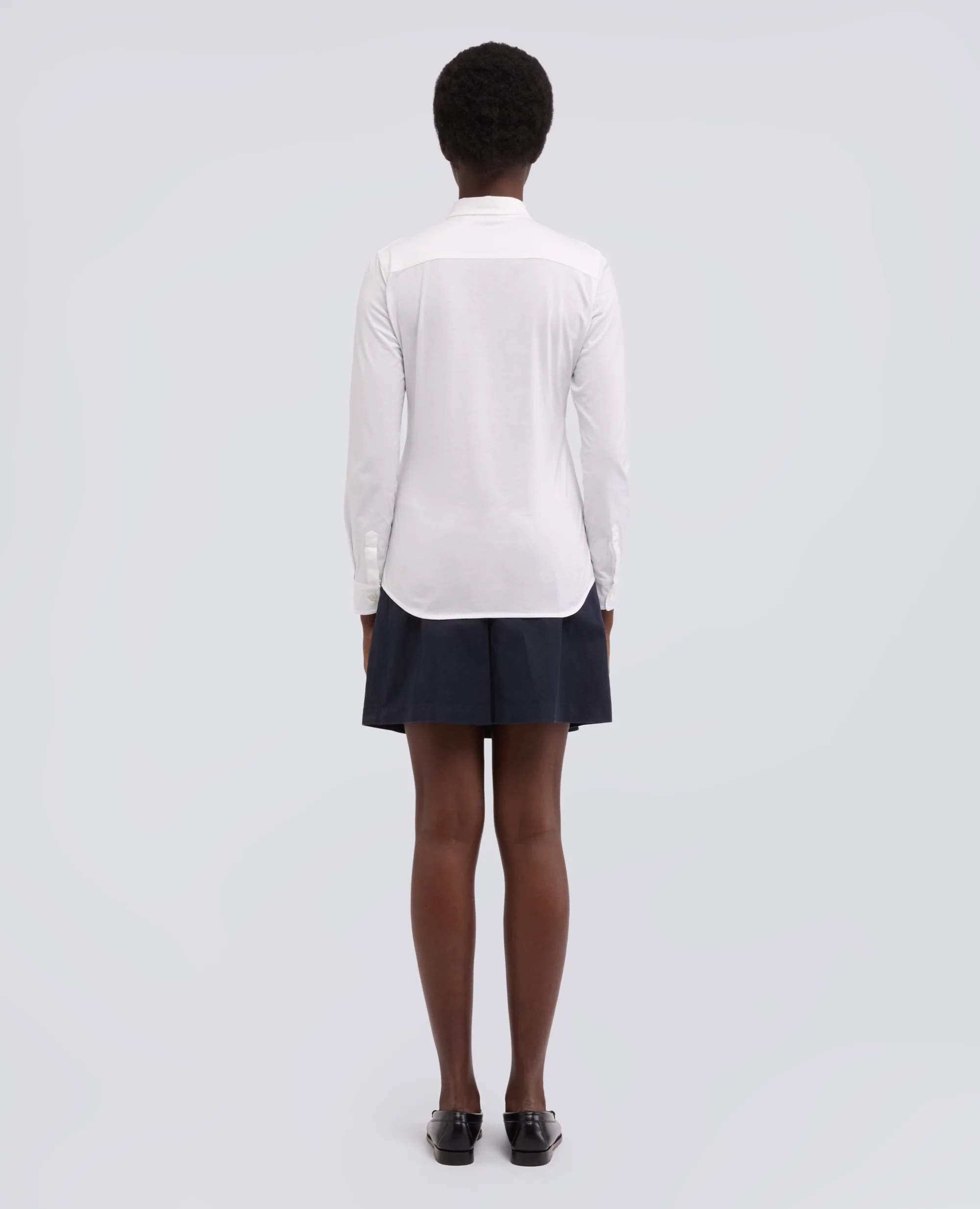 CAMICIA IN JERSEY DI COTONE - BIANCO - Image 3
