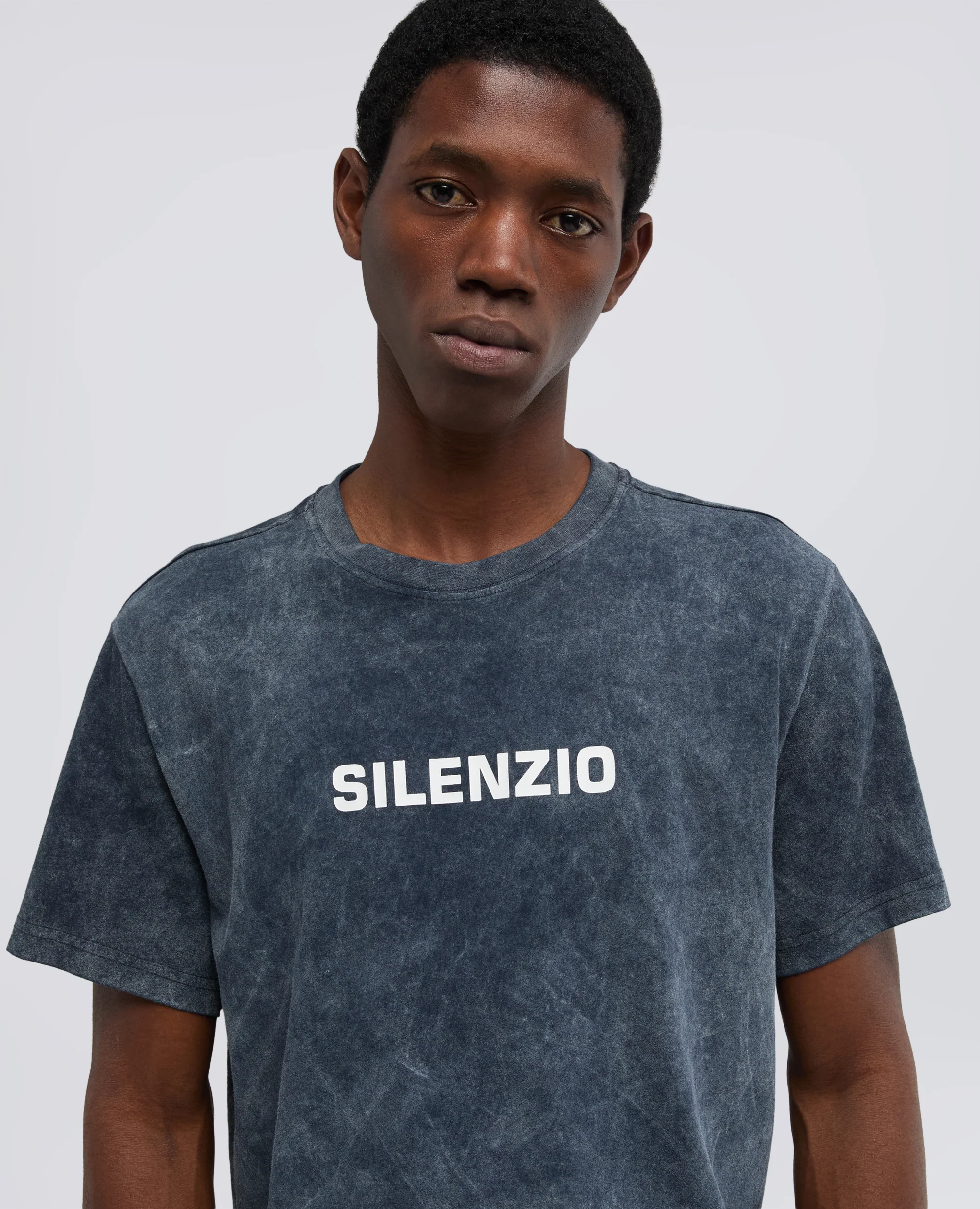 T-SHIRT IN JERSEY DI COTONE CON STAMPA - NAVY SHADY - Image 4