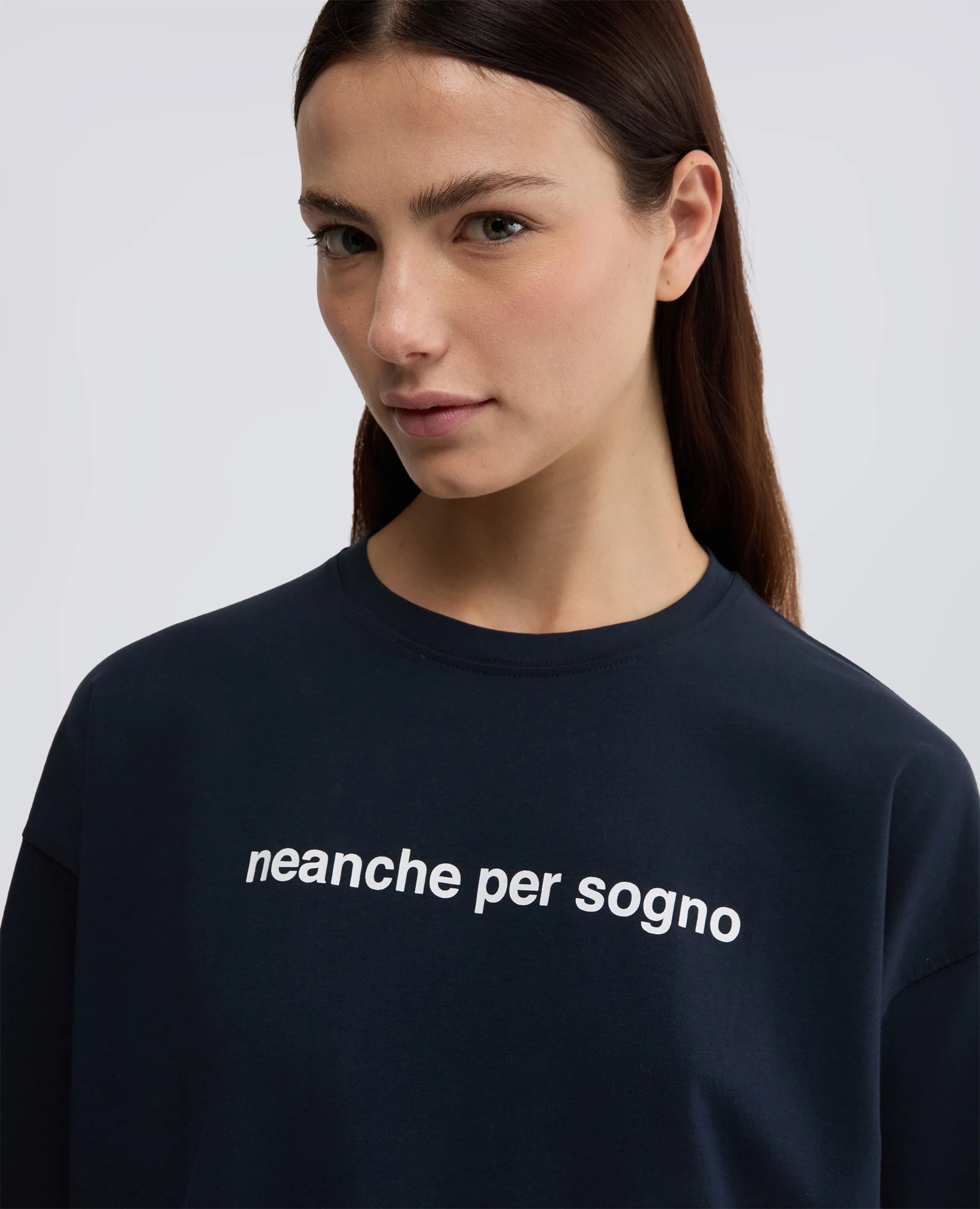 TSHIRT IN JERSEY DI COTONE - NAVY - Image 4