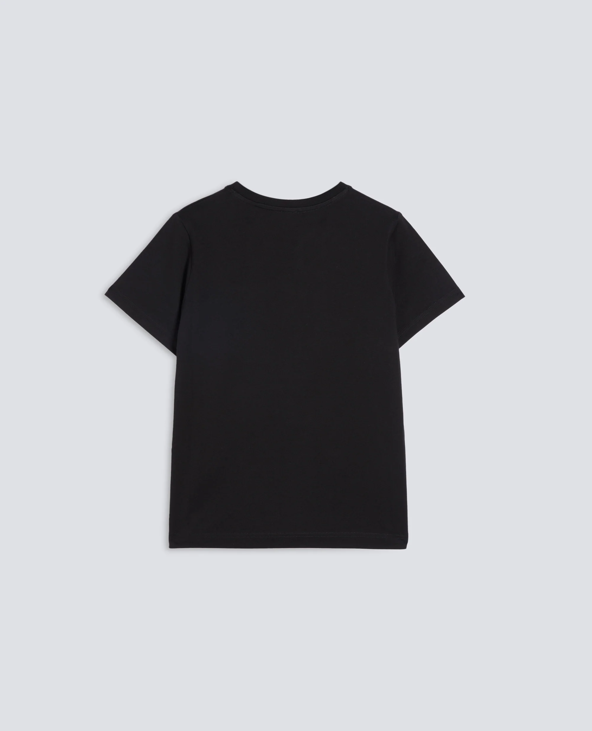 SHIRT IN JERSEY DI COTONE - NERO - Image 2