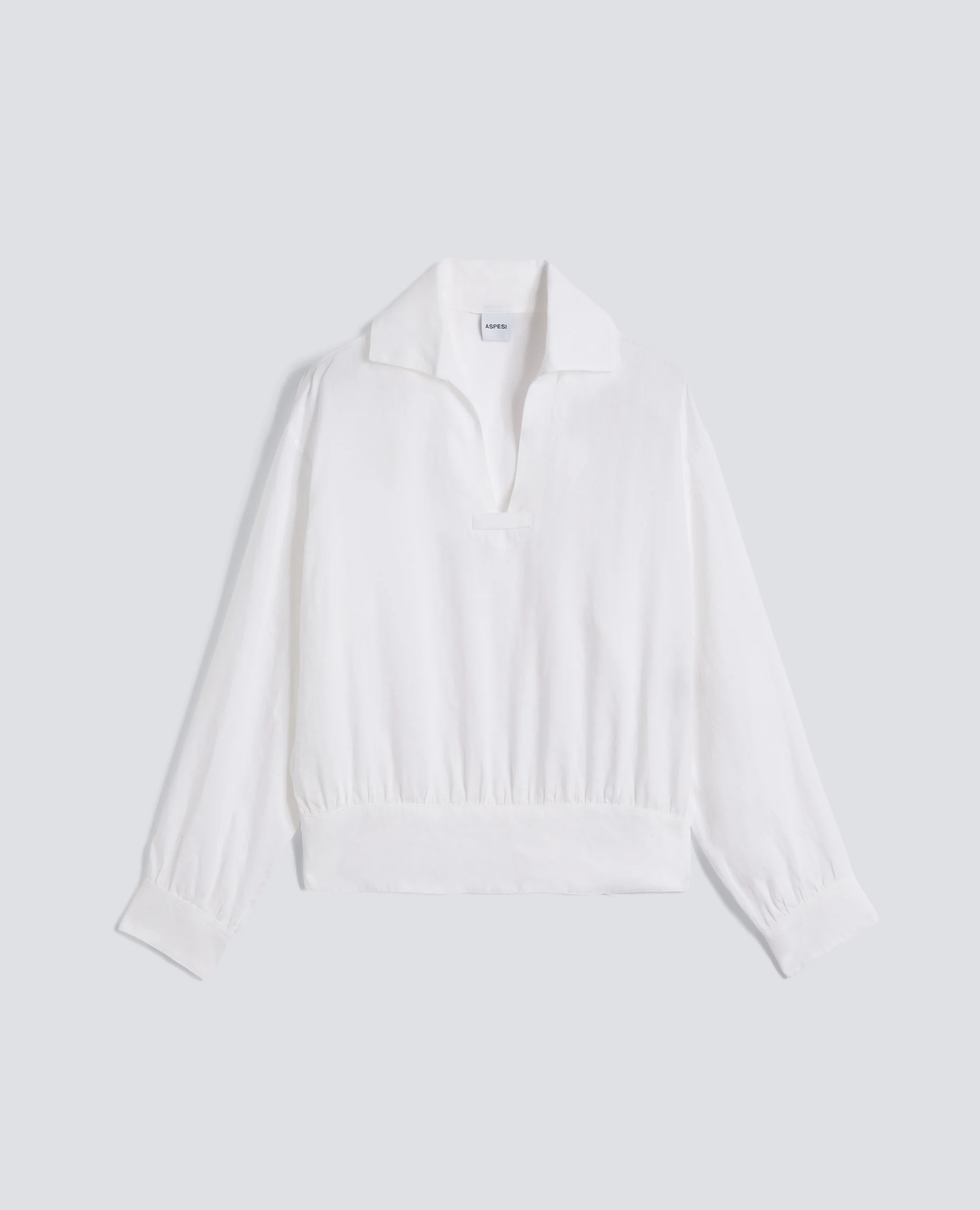 CAMICIA IN LINO LEGGERO TINTO CAPO - BIANCO